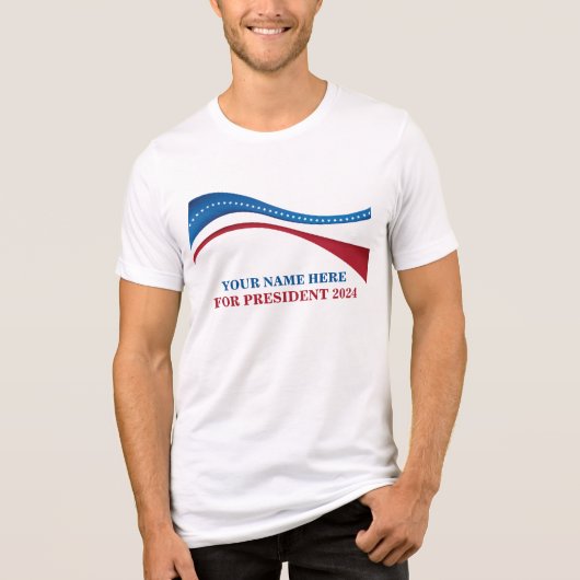 De douane voegt Uw Eigen Kandidaat voor President  Tri-Blend Shirt (Voorkant)