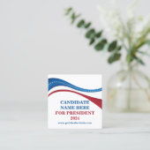 De douane voegt Uw Eigen Kandidaat voor President  Vierkante Visitekaartje (Staand voorkant)