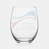 De douane voegt Uw Eigen Kandidaat voor President  Wijnglas Zonder Voet (Achterkant)