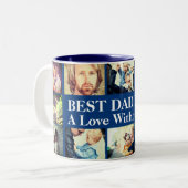 De douane voegt uw foto en tekst toe tweekleurige koffiemok (Voorkant links)