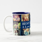 De douane voegt uw foto en tekst toe tweekleurige koffiemok (Links)