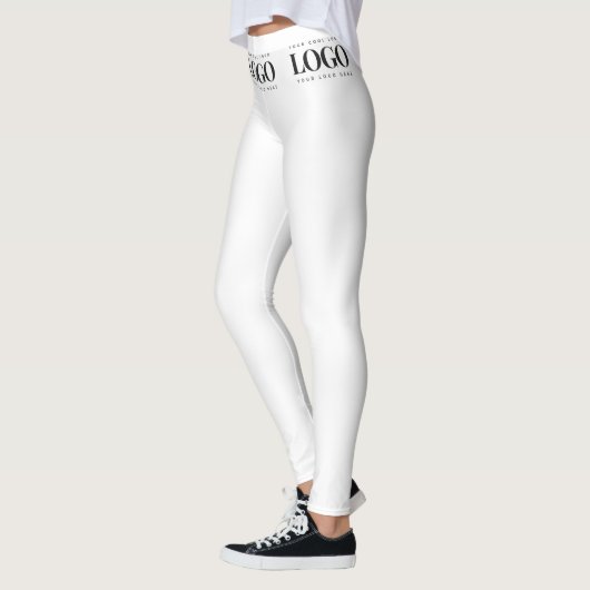 De douane voegt Uw Logo Bedrijfs van Rechthoek toe Leggings (Links)