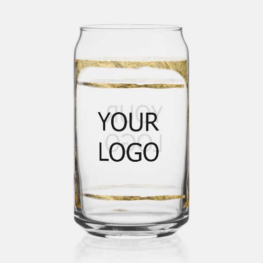 de douane voegt uw logo gepersonaliseerde bedrijfs blikvorm glas (Voorkant)