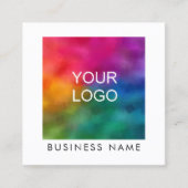 De douane voegt Uw Logo van het BedrijfsBedrijf to Vierkante Visitekaartje (Voorkant)