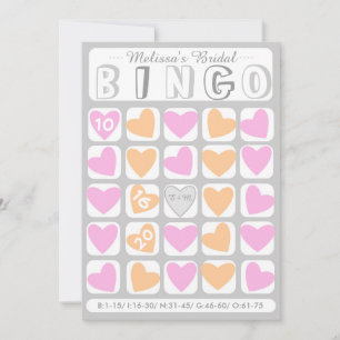 De douane vult het in bridal bingo pastelspelkaart