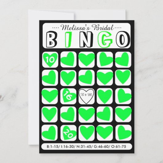 De douane vult het in brudal bingo groene spelkaar (Voorkant)