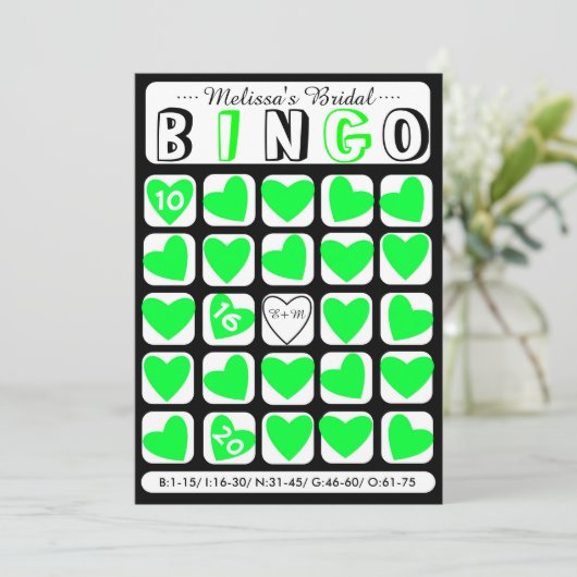 De douane vult het in brudal bingo groene spelkaar (Staand voorkant)
