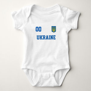 De Douanenaam&Number van Oekraïne Jersey Football Romper