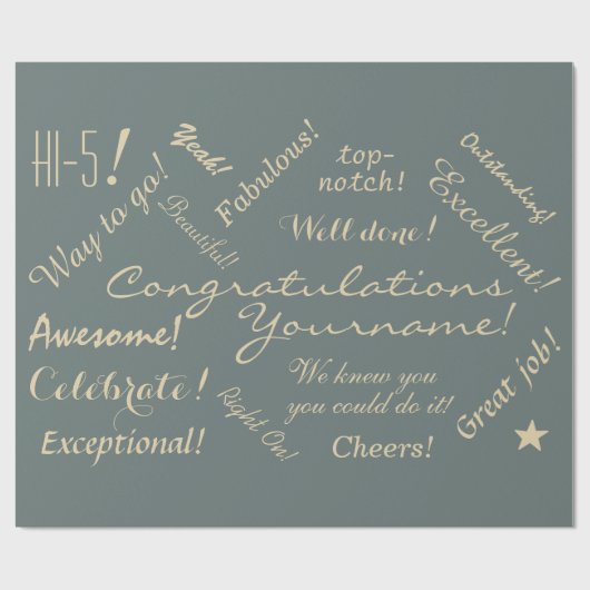 De douanenaam van felicitaties het verpakken papie cadeaupapier (Vlak)