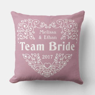 De douanenamen van de Bride van het team & de kuss Kussen