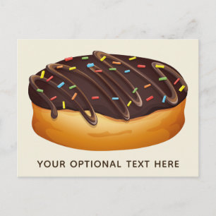 De douanetekst van de Illustratie van de donut & b Briefkaart