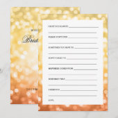 De douche van het huwelijk wint Autumn/Herfst Glit Kaart (Voorkant / Achterkant)