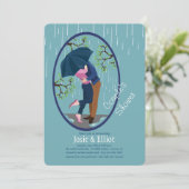 De doucheuitnodiging van de paar kaart (Staand voorkant)