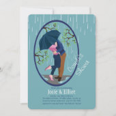 De doucheuitnodiging van de paar kaart (Voorkant)