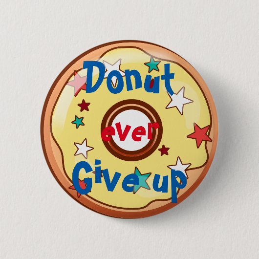 De doughnut geeft ooit op ronde button 5,7 cm (Voorkant)