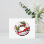 De Doughnut van Kerstmis Feestdagenkaart (Staand voorkant)