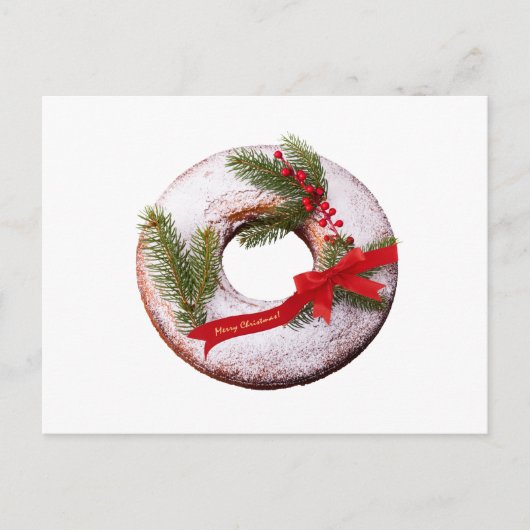 De Doughnut van Kerstmis Feestdagenkaart (Voorkant)