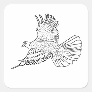 De Dove 🕊️ Vierkante Sticker