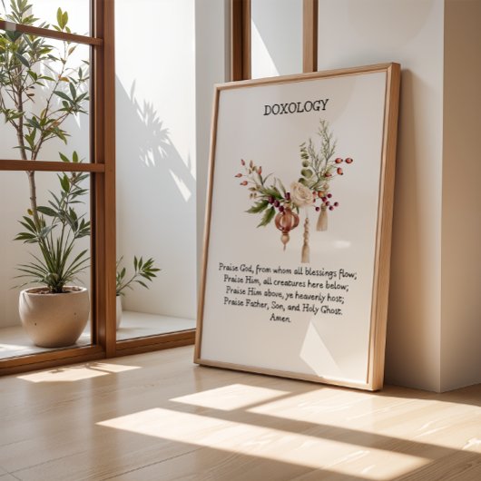 De Doxology Print Minimal Christelijke kerstkunst