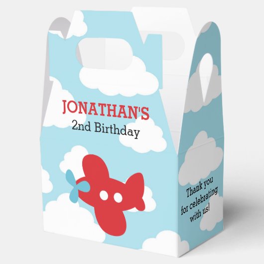 De Dozen van de vliegtuiggunst (Blauw & Rood) Bedankdoosjes (Geopend)