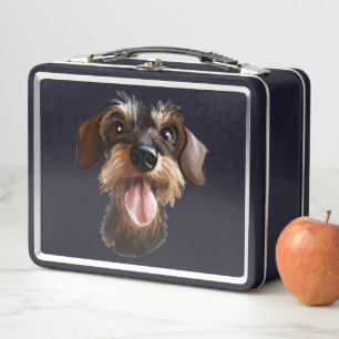 De Draadhaar Teckel Metalen Lunch Box
