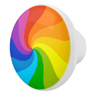 De Draai van de regenboog Keramische Knop
