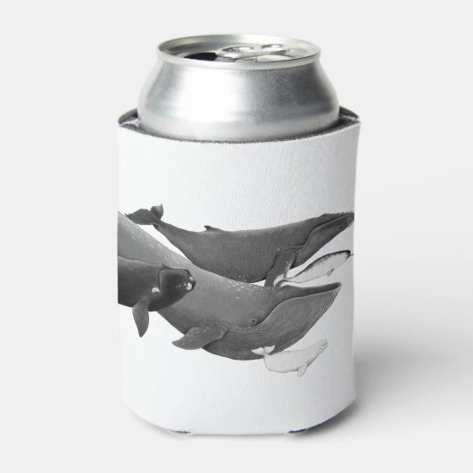 De draai van walviskunst blikjeskoeler (Blikje Voorkant)