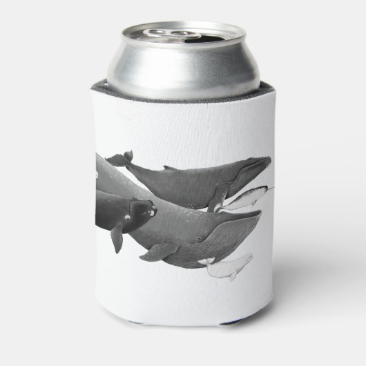 De draai van walviskunst blikjeskoeler (Blikje Achterkant)