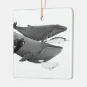 De draai van walviskunst keramisch ornament (Links)