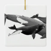 De draai van walviskunst keramisch ornament (Achterkant)