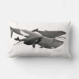 De draai van walviskunst kussen