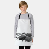 De draai van walvissen, illustratie van de walvis, schort (Gedragen)