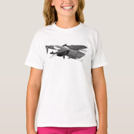 De draai van walvissen, illustratie van de walvis, t-shirt