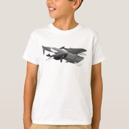 De draai van walvissen, illustratie van de walvis, t-shirt