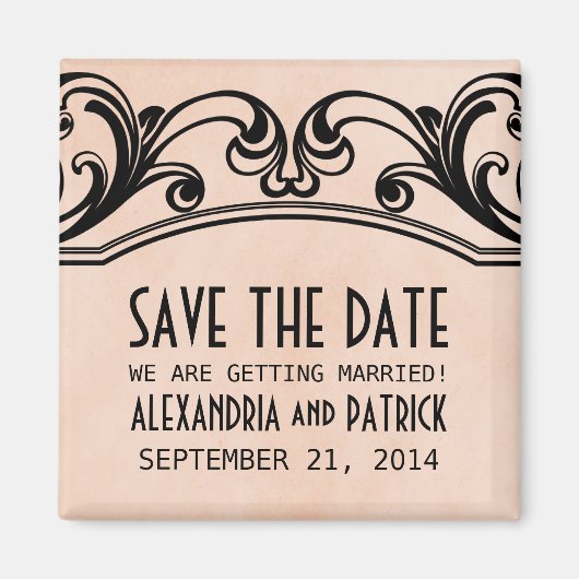 De  Draaien van het peach sparen de Magnet van de  (Voorkant)