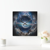 De draaikolk van de waanzin vierkante klok (Huis)