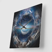 De draaikolk van de waanzin vierkante klok (Hoek)