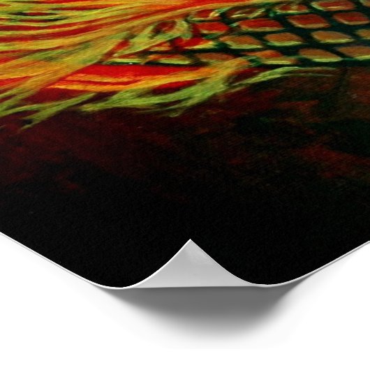 De draak bevestigen poster (Hoek)