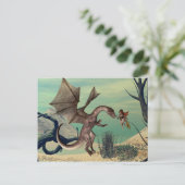 De draak briefkaart (Staand voorkant)