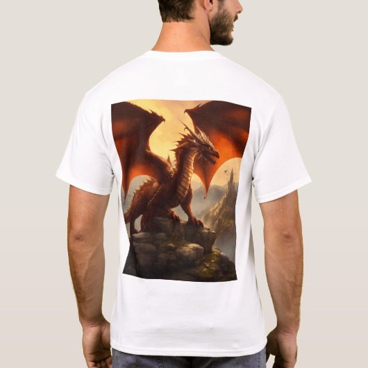 De draak en de berg t-shirt (Achterkant)