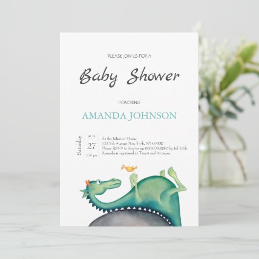 De draak en de vogel kaart (Staand voorkant)