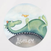 De draak en de vogel labels (Design 1)