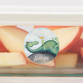 De draak en de vogel labels (Aangebracht)