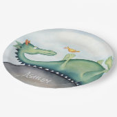 De draak en de vogel papieren bordje (Gekanteld)