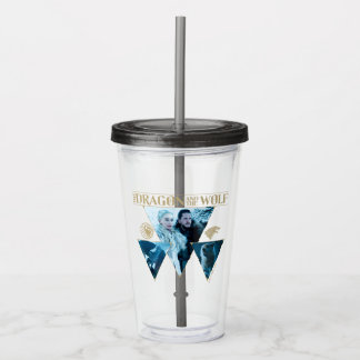De draak en de Wolf Denerys & Jon Graphic Acryl Drinkbeker