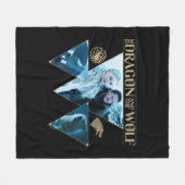 De draak en de Wolf Denerys & Jon Graphic Fleece Deken (Voorkant (Horizontaal))