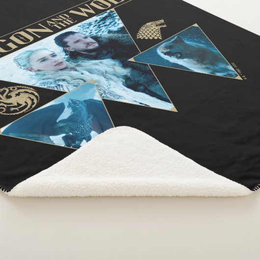 De draak en de Wolf Denerys & Jon Graphic Sherpa Deken (3/4)