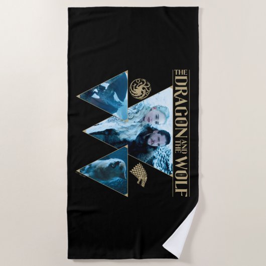 De draak en de Wolf Denerys & Jon Graphic Strandlaken (Voorkant)