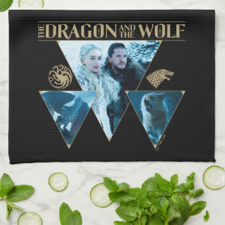 De draak en de Wolf Denerys & Jon Graphic Theedoek