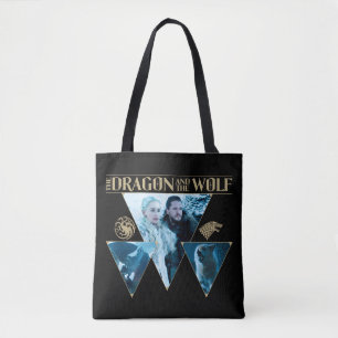 De draak en de Wolf Denerys & Jon Graphic Tote Bag